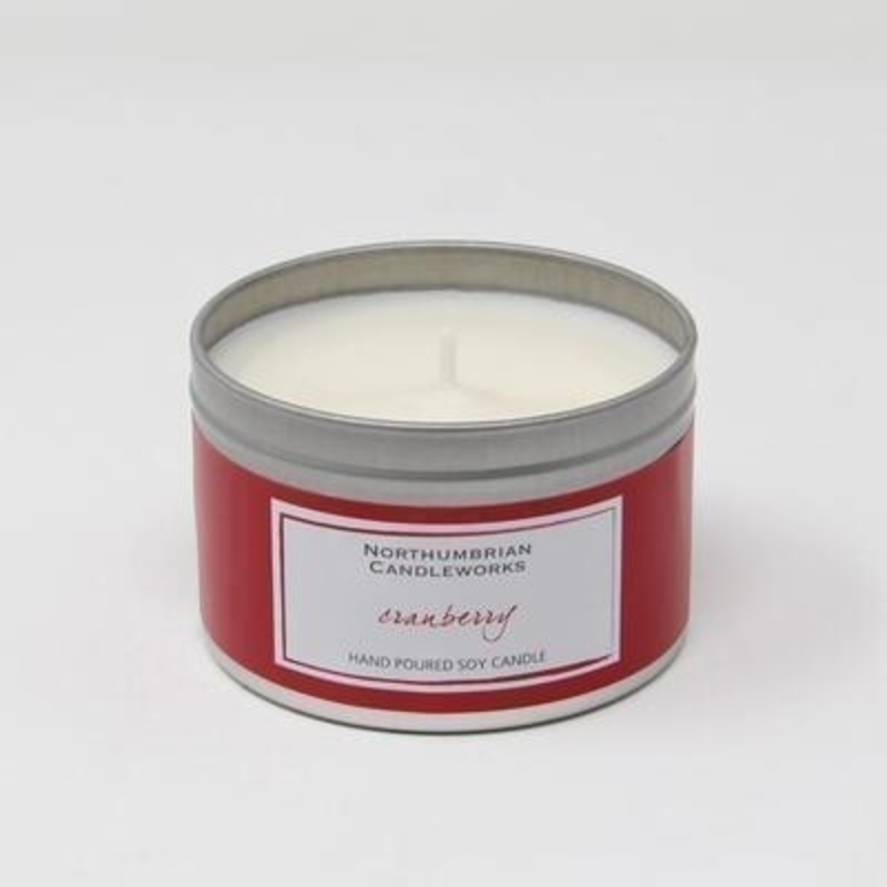 Northumbrian Candleworks Cranberry Christmas Soy Candle Tin